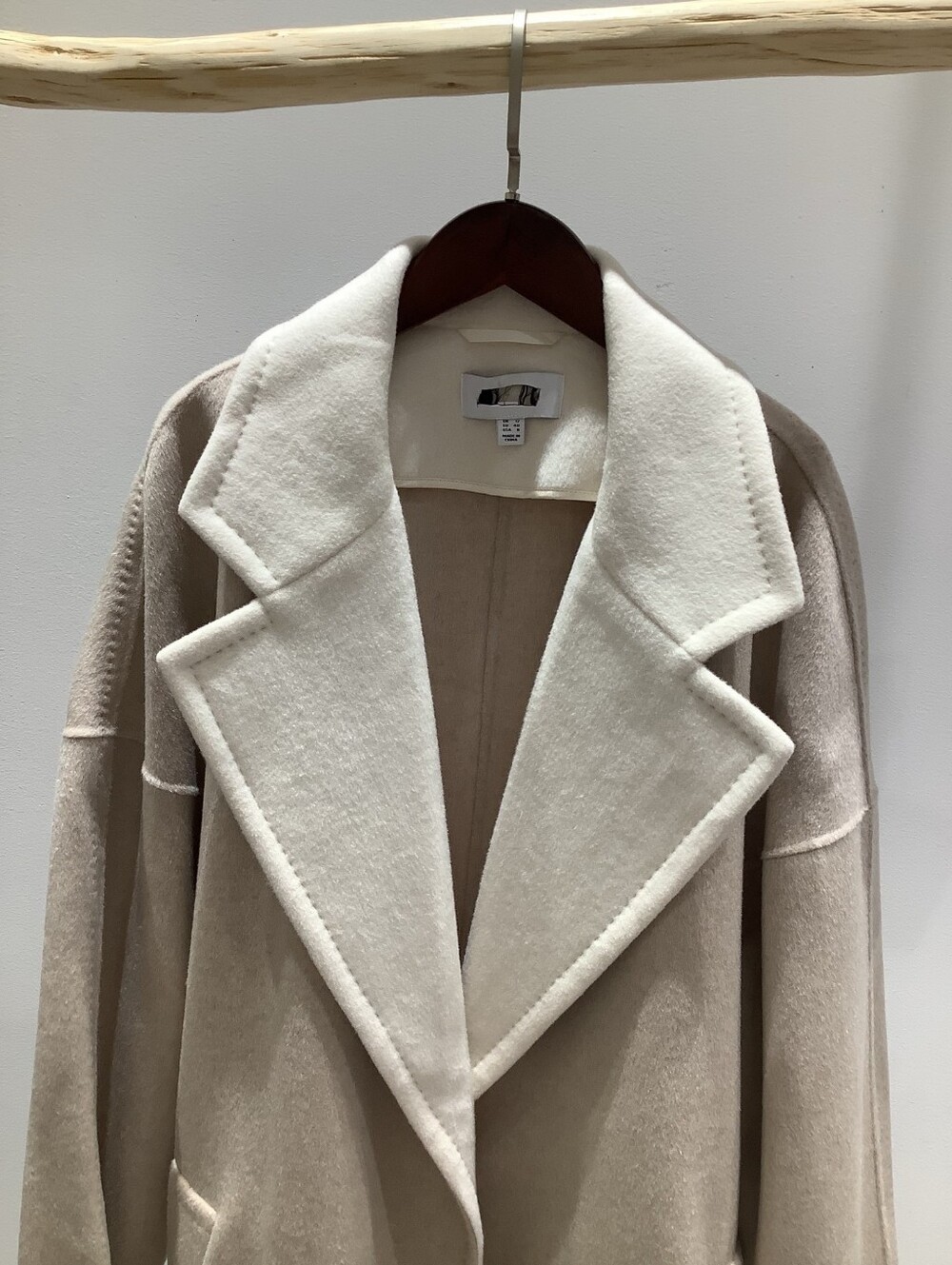 REISS Marcela two tone blindseam coat - Picture 9 of 13